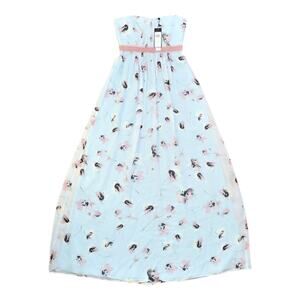 NWT BCBG Max Azria Amber Floral Maxi Gown - Pearl Blue Size 4